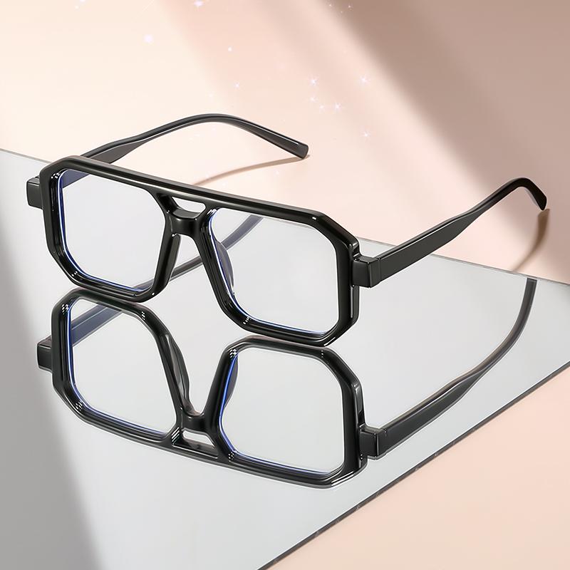 

Новая двухлучевая плоская линза подходит для повседневной носки во время путешествий, на встречах и в качестве декоративных очков с защитой от синего света. чёрный