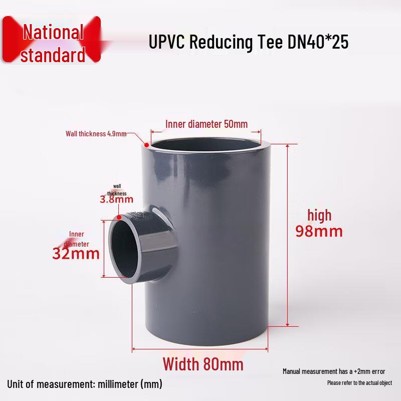 Sanyou UPVC Reducing Tee Fitting