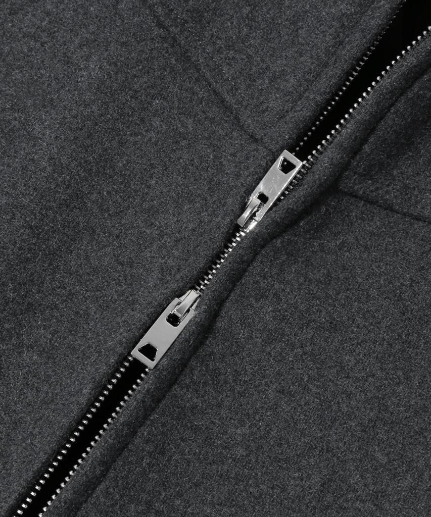 Trillion Wol Elleboogpatch 2-Weg Harrington Jas (Houtskool)