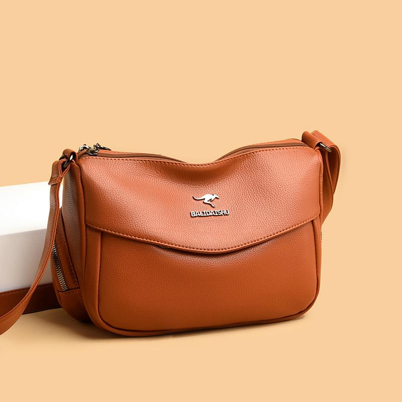 One Shoulder Crossbody Bag Middle-aged and Elderly Mothers Soft Leather Crossbody Bag Simple and Fashionable Elderly Bag