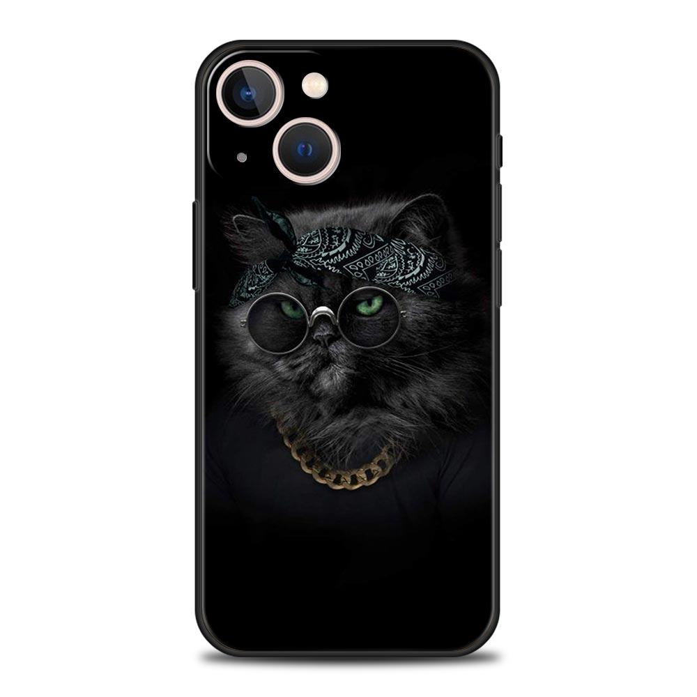 Animal Lion Wolf Tiger Phone Case For iPhone 17 16 15 Pro Max 11 12 13 14 7 8 Plus SE 2020 X XR XS Cover Soft Black