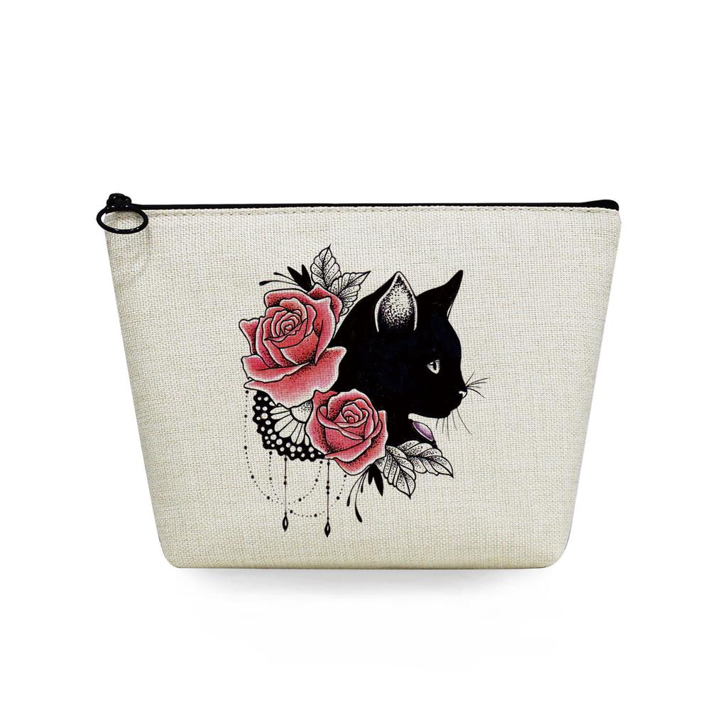 Women Cat Print Cosmetic Bag Toiletries Organize Travel Storage Case 6744