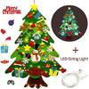 Felt Christmas Tree for Toddlers, Montessori Felt Christmas Tree with Lights for Kids