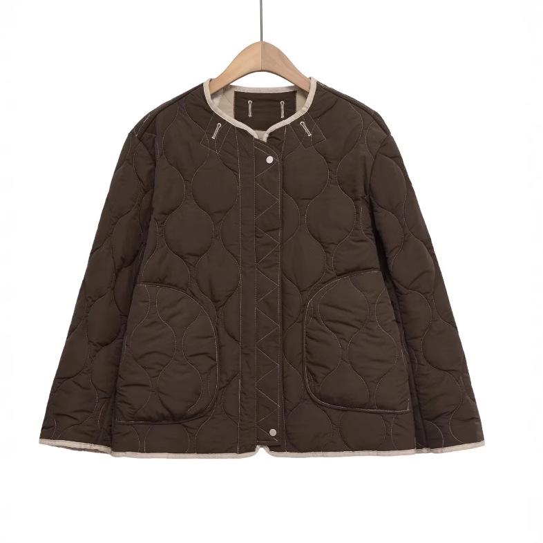 European American Women s Street Fashion Quilted Cotton Jacket Extra Small