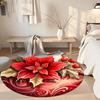 Christmas Round Carpet Perfect for Foyer Outdoor Kitchen Dining Room Anti-slip Round Rug Anime Office Decor Perfect Gift for Friends Family