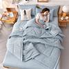 Fashion Skin-friendly Summer Cool Blanket Comfortable Lightweight Air Condition Comforter Machine Washable Quilt for Adults Kid