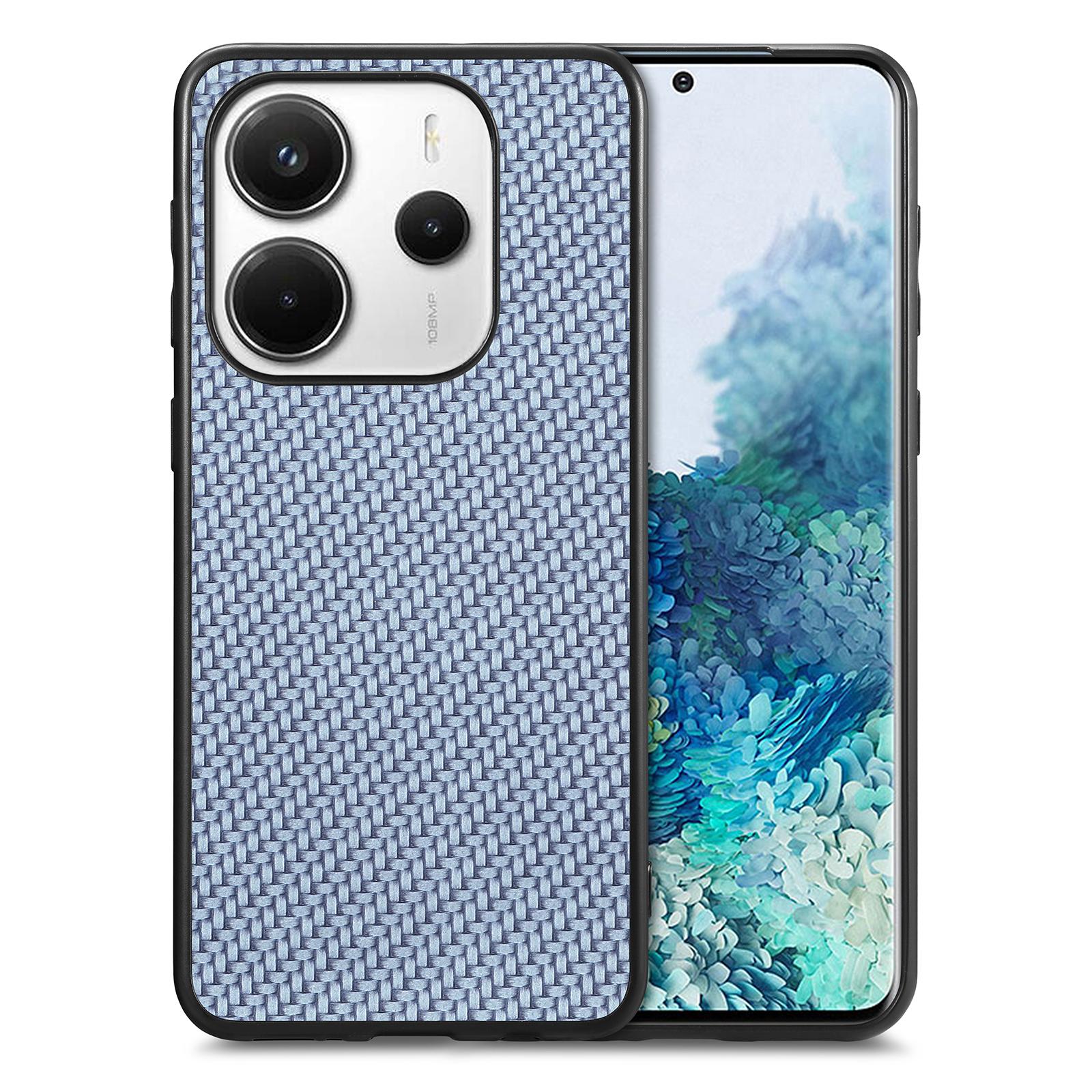 

For Xiaomi Redmi Note 14 5G Case Carbon Fiber Texture PU+PC+TPU Phone Back Cover B