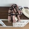 Temperament plaid containing wool scarf female winter student Christmas gift warm scarf couple