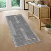 VIKAMA Modern Geometric Lines Corridor Carpet Non-Slip Easy Clean Mat Bedroom Living Room Kitchen Carpet Home Decoration