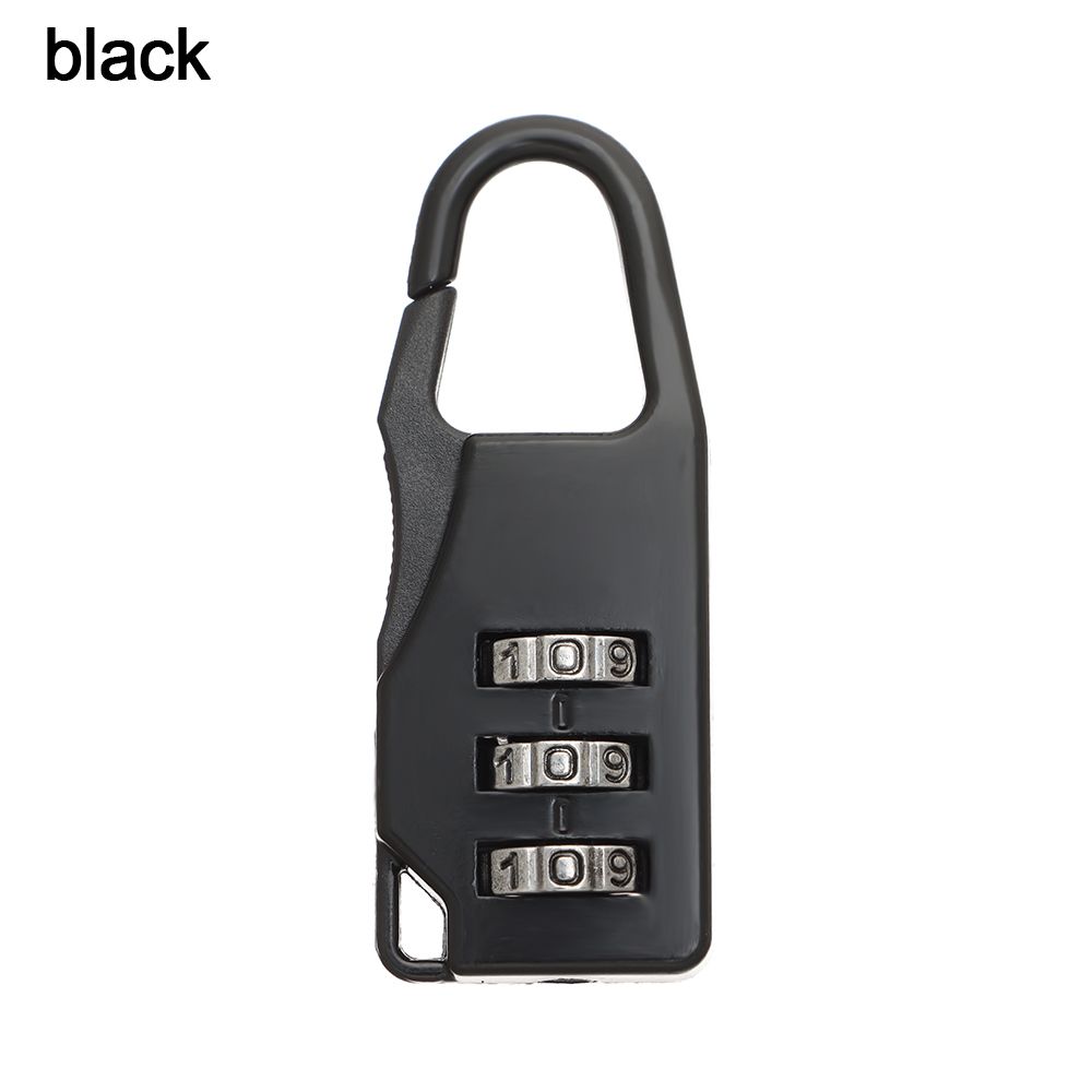 Code Baggage Lock of Gym Bags Padlock Password Locks 3 Digit Combination Lock Zipper Padlock