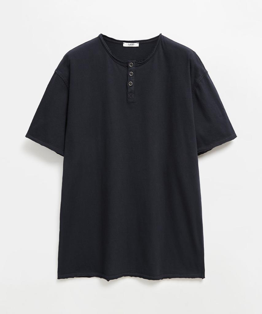 LMOOD Elliott Garment Henley Neck T-Shirt (2 Colors)