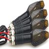 4 Stück Motorrad-Blinker, 14 LEDs, 12 V, bernsteinfarbene Lampe, Motorrad-Blinkerlicht, passend für Motorrad, Roller, Quad, Cruiser, Offroad