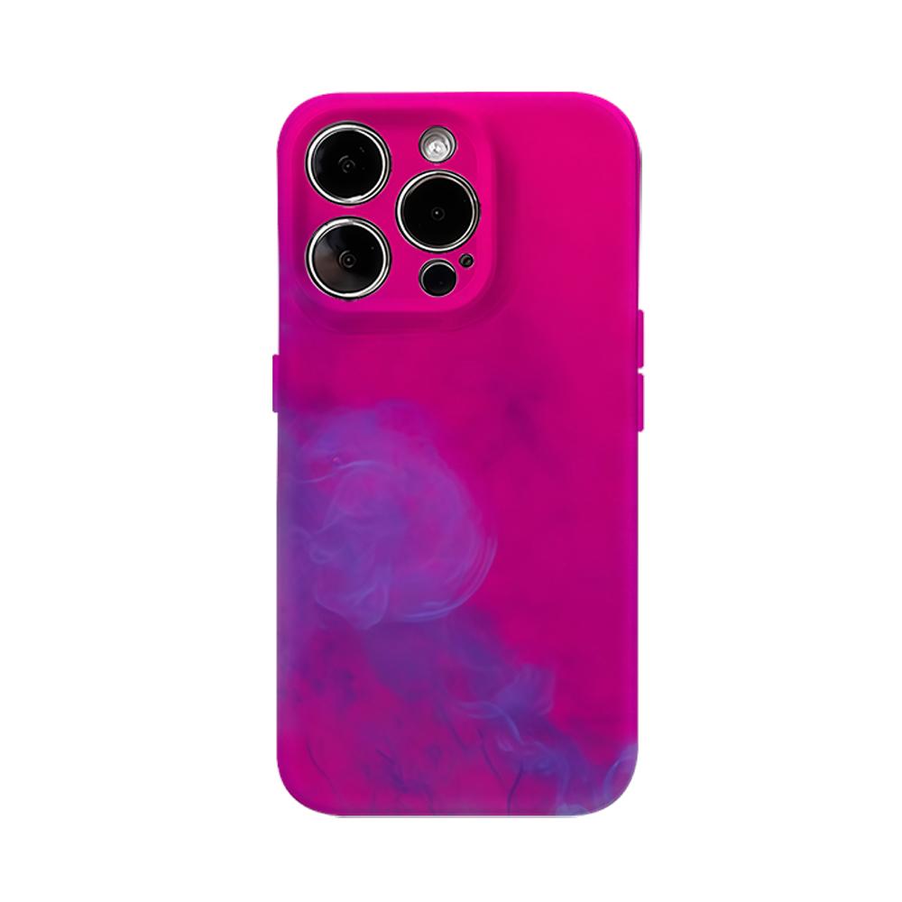 

Pinkish Purple Smoke Phone Case for IPhone 16 15 14 13 12 11 X XS XR XSMAX 7 8 Pro Max Plus Double-layer Back Cover IPHONEXSMAX