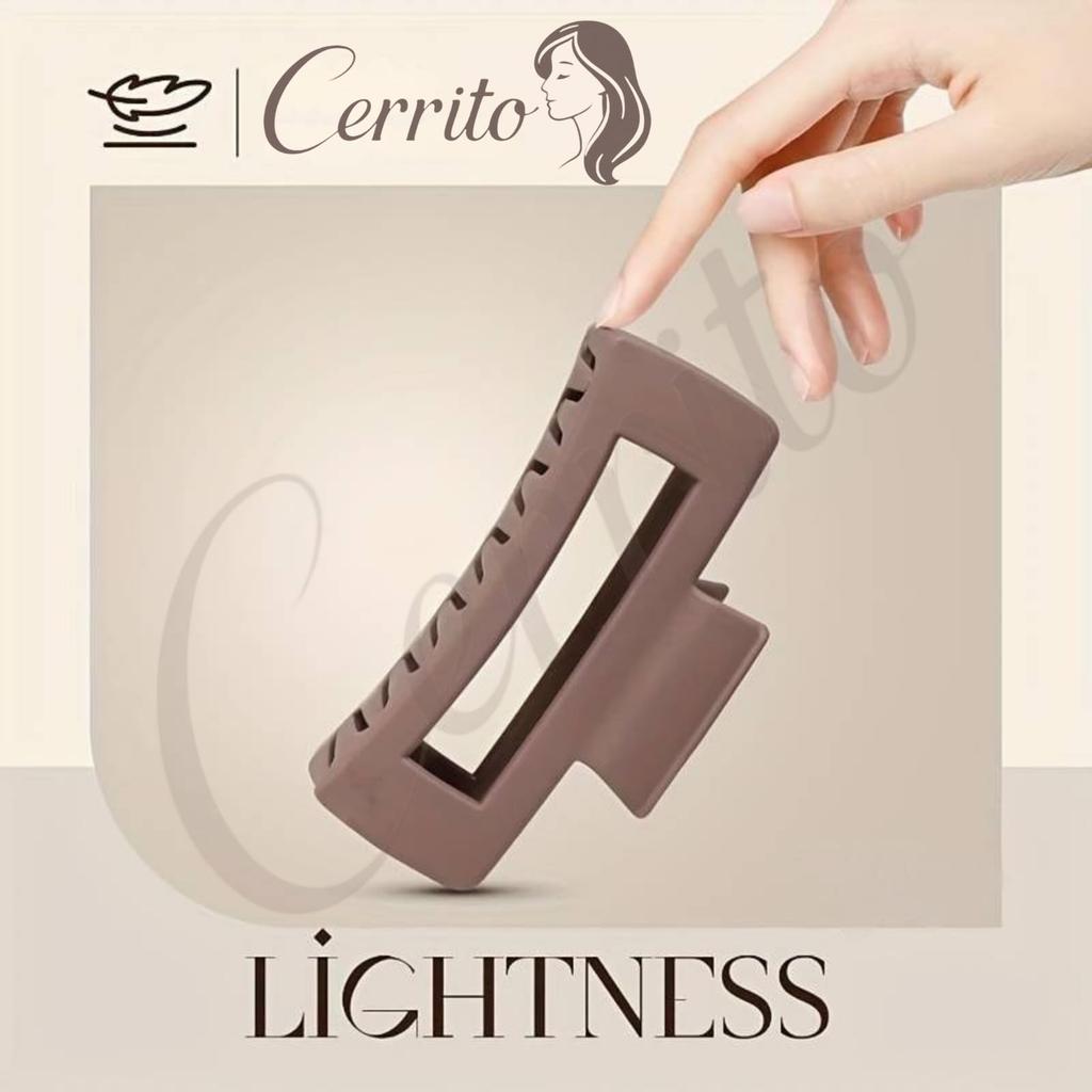 Cerrito Hair Claw Clips for Women Girls - 3 Pcs Large Strong Hold Clamps for Thick Thin Hair, Matte Nonslip Jaw Clips, Neutral Butterfly Claw, Styl