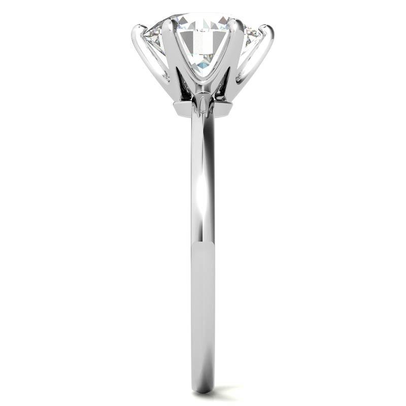 Real Moissanite Diamond Ring 1ct 2ct 3ct D Color 925 Sterling Silver Six Prong Ring Wedding Fine Jewelry for Women
