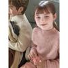 Maglione in Maglia Carino da Ragazza a Collo Alto Abbigliamento Casual per Adolescenti Bambini Top Pullover Versatile Super Morbido Intimo Base alla Moda