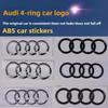 Insignia de Logo de Coche Negra S Parrilla Delantera Maletero Trasero Pegatina Emblema de 4 Anillos Para Audi A1 A3 A4 A5 A6 A7 S3 S4 S5 S6 RS3 RS4 RS6 Q3 Q5 Q7