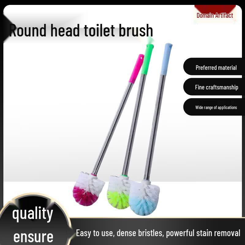 Yugongpin Round Head Toilet Brush, 2-Pack