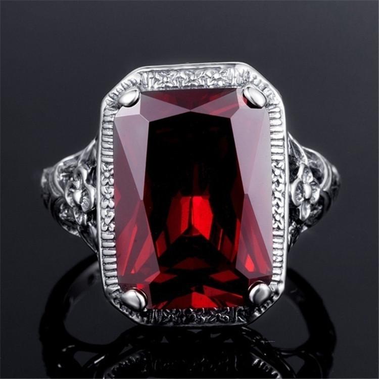 Women's European-American Retro Ruby Engagement Ring, Hot Selling New Design