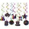 2026 Happy New Year Hanging Swirls 2026 Colorful New Years Eve Party Decoration 2026 New Year Countdown Ceiling Swirls Streamer Decor for New Year