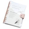 Planner Notebook Simple Style Easy To Carry Transparent Journal Book Loose-leaf Notepad for Students