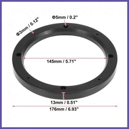 4pcs for 6.5 Inch Car Audio Speaker Spacer Mounting Ring Adapter 145mm ID