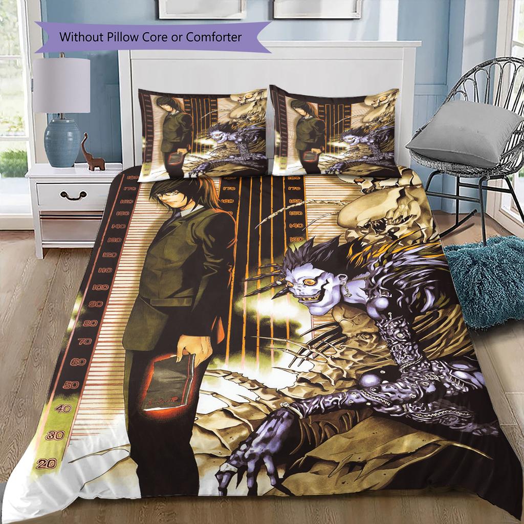 Cartoon Pattern Bedding Quilt Set Quilt Cover Pillowcase Home Decoration Birthday Gift (1 * Duvet Cover + 2 * Pillowcase, Without Core)