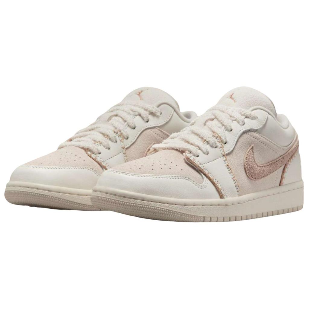 New Jordan Air Jordan 1 Breathable Low Top Vintage Basketball Shoes Unisex Beige HV4268-120