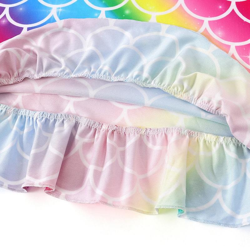 Children's Cartoon Printed Dress Nightgown Girl's Flying Sleeve Dress