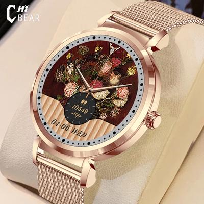 Mode Damen Smartwatch Multi-Sport-Modus Ip68 Wasserdicht Fitness-Tracker 1.09 HD-Farbbildschirm Smartwatch Damen+Box