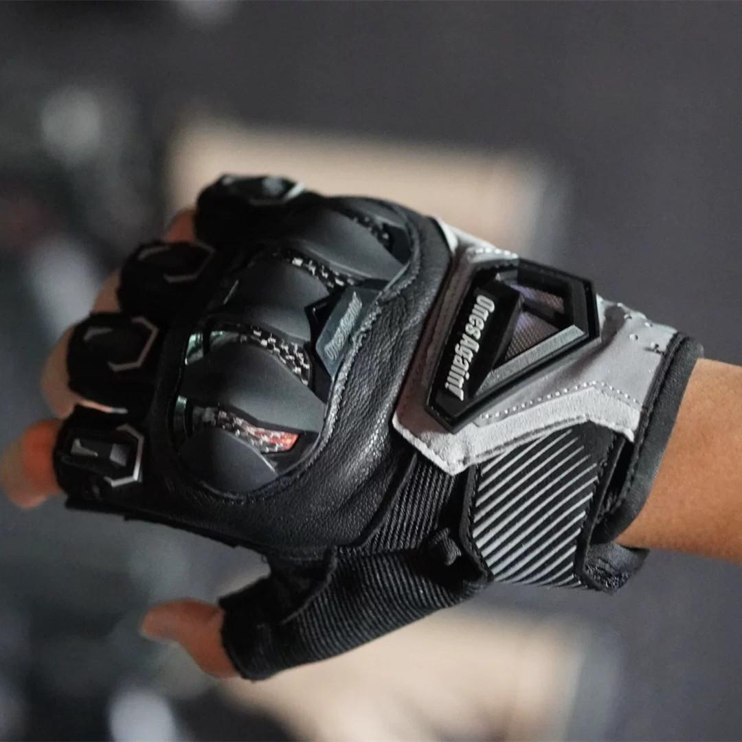 

Outdoor Functional Tactical Fingerless Gloves Man Woman Anti-Slip Wear-Resistant Motorcycle Cycling Sport Protection Gloves XL чорний