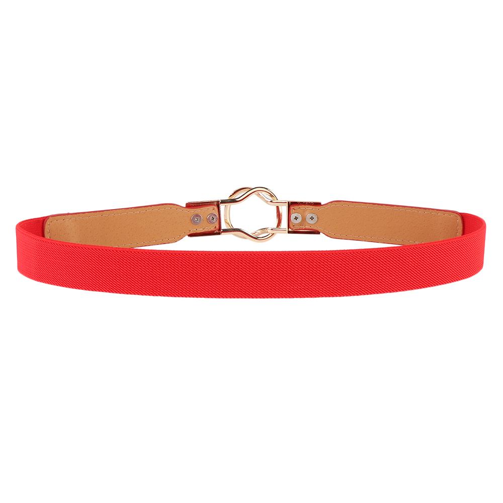 Accessories Cummerbunds PU Leather Wrap Buckle Thin Waist Belt Elastic Waistband Adjustable Belt