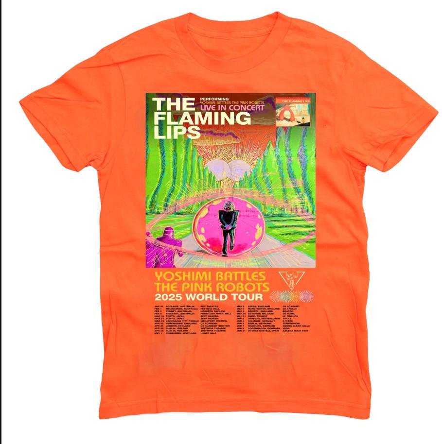 

The Flaming Lips Band Tour 2025 Gift For Fans T-shirt, size S-4XL 4XL