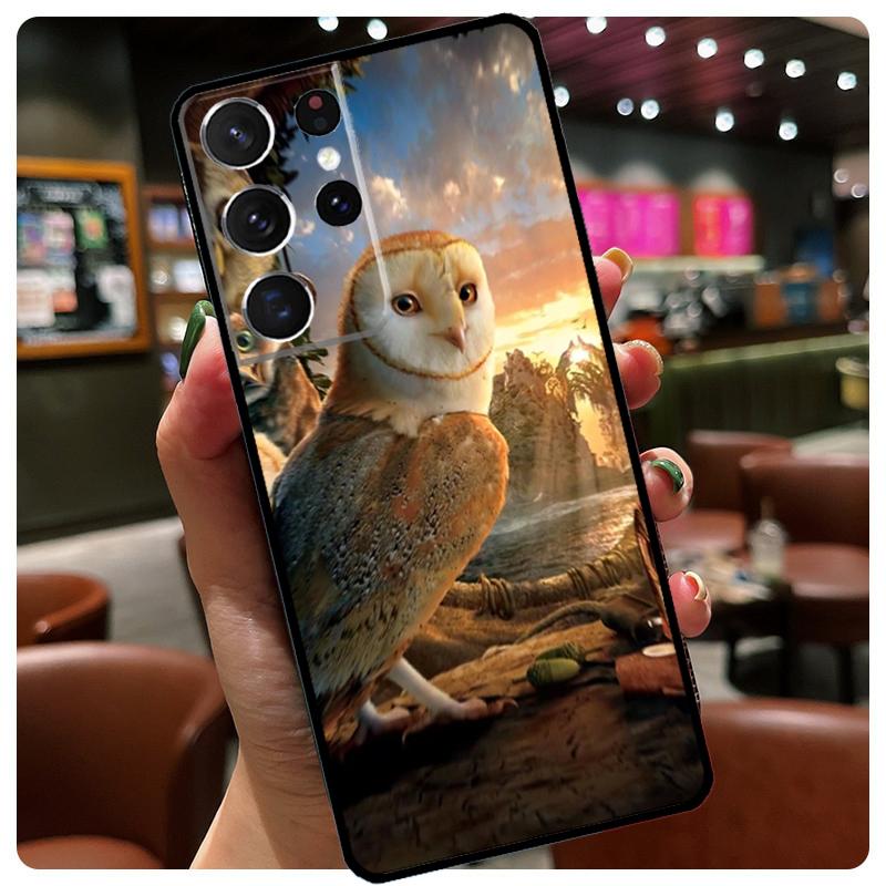 Animal Owl Phone Case For Samsung Galaxy S24 Ultra S20 S21 S22 S23 S25 Ultra S9 S10 Plus S25 FE Cover