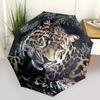 1pc Leopard Print Folding Umbrella | Elegant Design, Fashionable Accessory, Durable Construction, Sturdy Ribs yy251107034