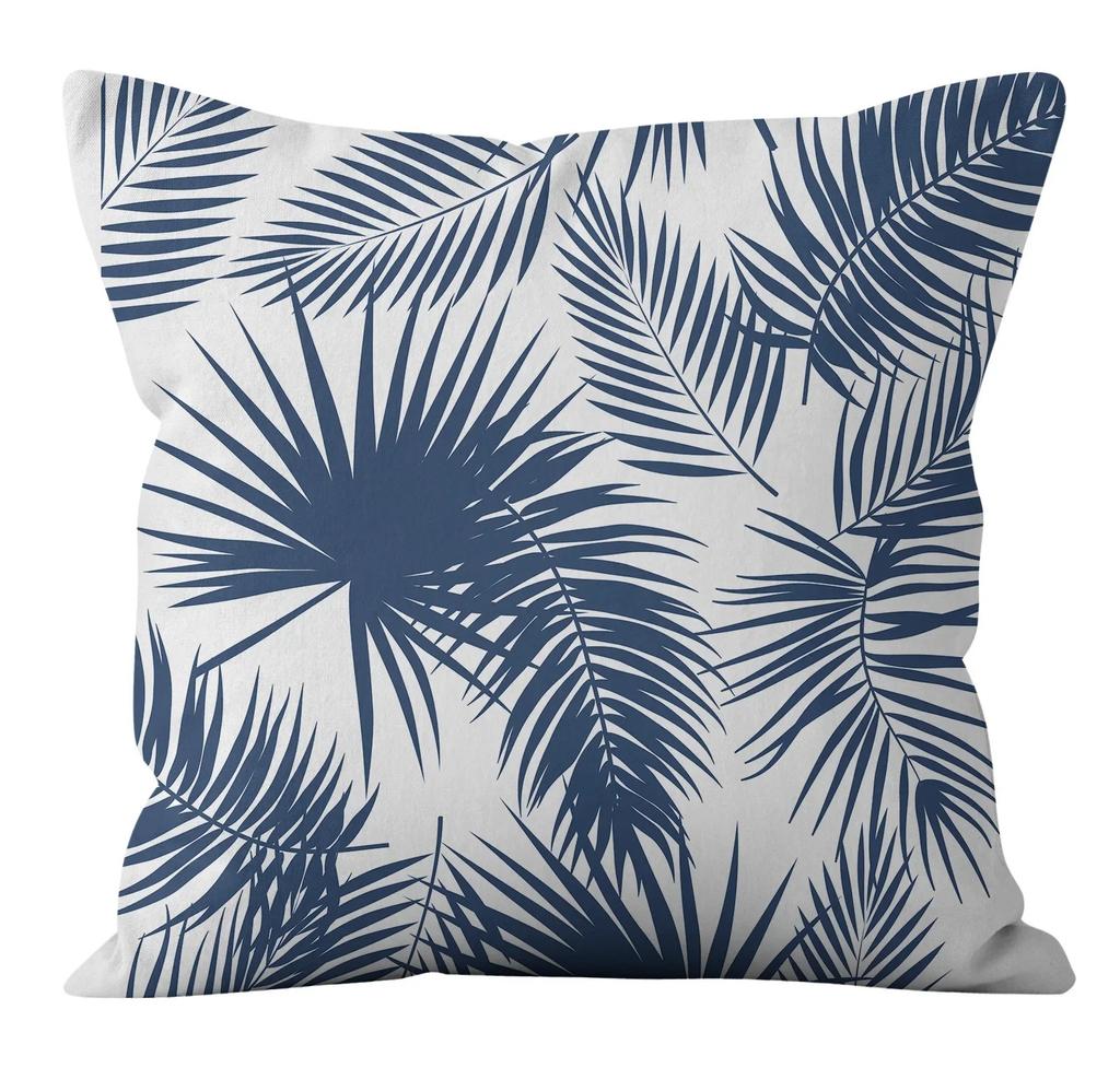 Modern Fashion Nordic Sofa Simple Cushion Cover Living Room Decoration Pillow Cover Navy Blue Geometric Pillow Cover