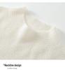 2026 Spring/Summer Wool Herringbone High Neck Knit Sweater