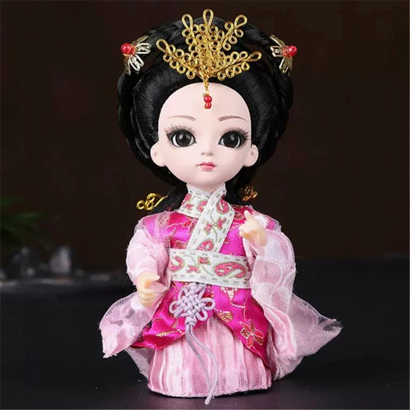 Chinese Opera Character Decoration Silk Doll Peking Opera Mask Doll Chinese Handmade Decorative Gifts Shop Decoration Doll