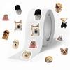 500 Pictures/roll Roll Sticker Tape Dog Expression Sticker Hand Account Material Decorative Envelope Seal Sticker