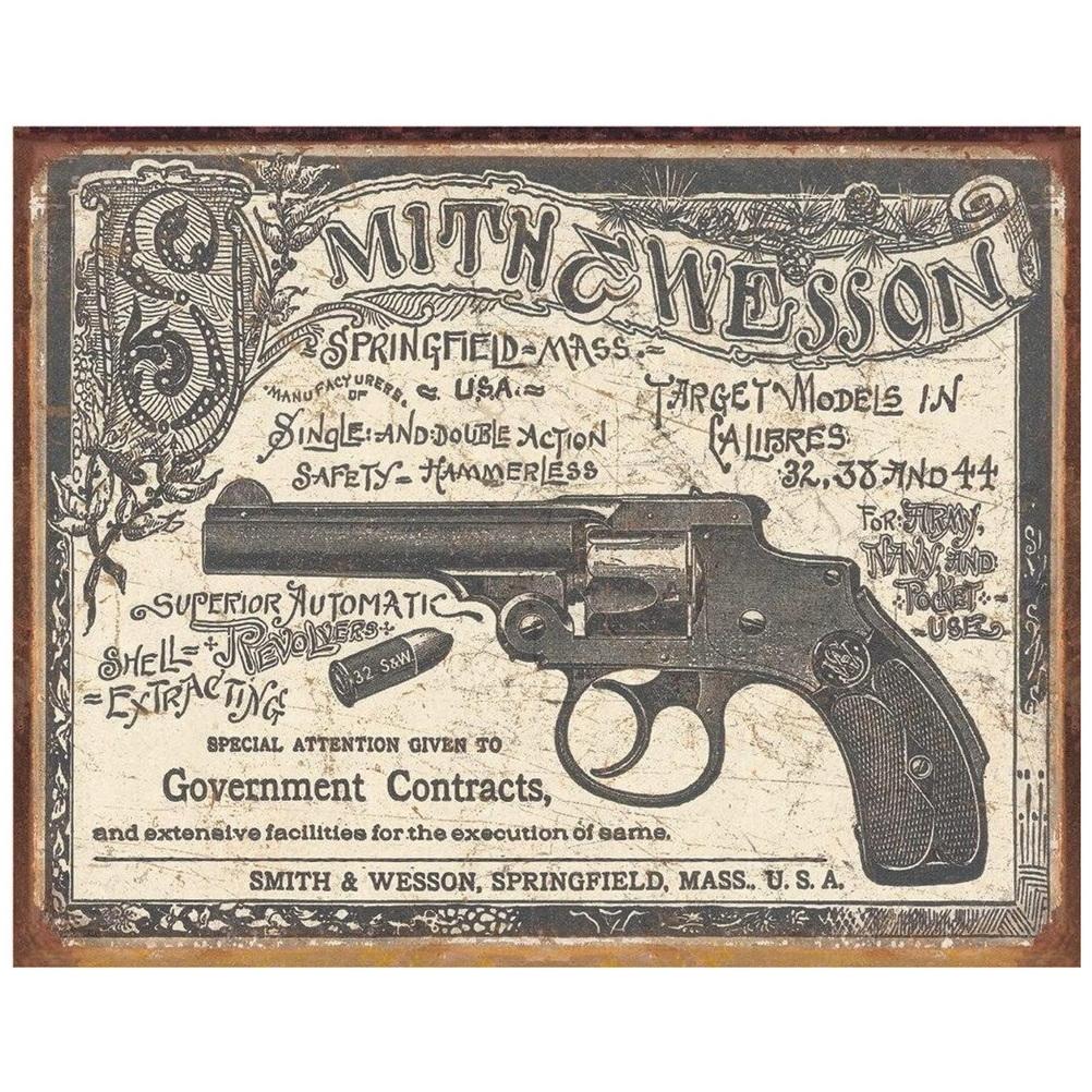Metal Tin Signs Pistol Victory Wall Decoration Plaque Vintage Art Poster Iron Painting for Man Cave Home Cafe Garden Club Bar