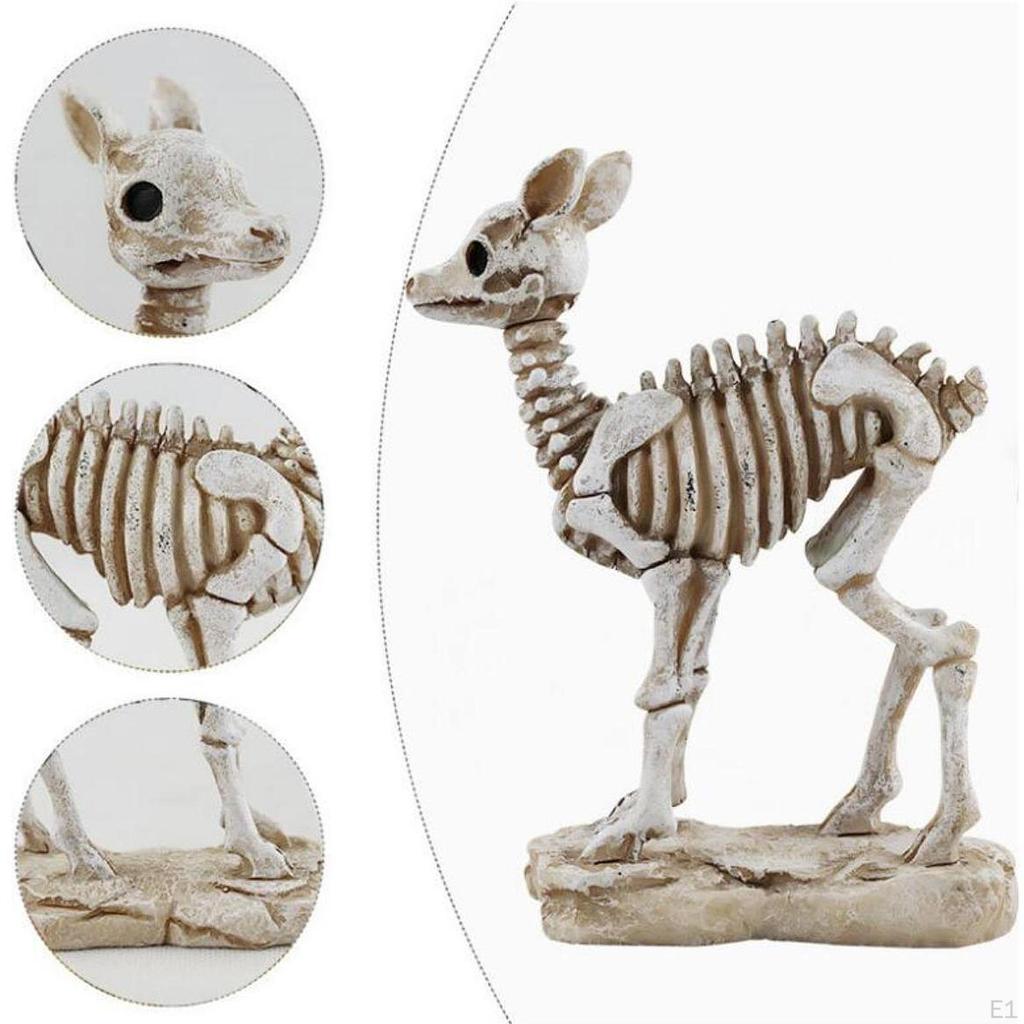 Halloween Skeleton Deer Statue Decoration Horror Gifts Collectible Figurine