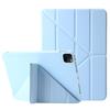 For iPad Pro 11 (2024) Case Origami Stand PU Leather+Silicone Cover with Auto Sleep/Wake