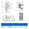 Heavy Duty CL230 Electrical Cabinet Hinge 1.5MM 2.0MM Detachable Pin Easy Installation for Switchgear Panels