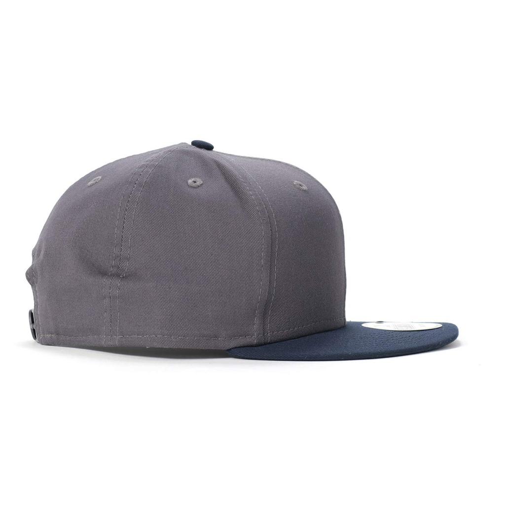 New Era 9FIFTY FLAT BILL Snapback Free Size Cap, Charcoal/Deep Navy, (Adjustable)