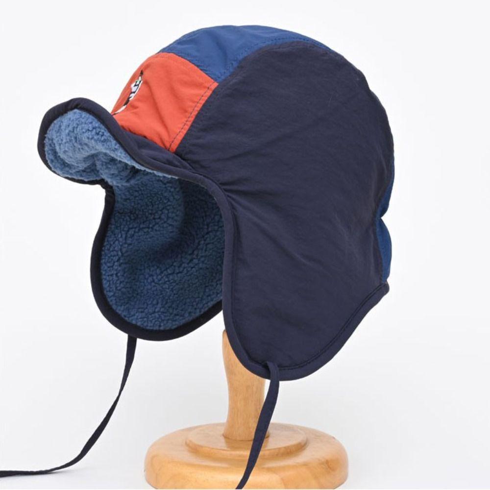 5-Panel Color Matching Lei Feng Hat Fleece Warm Women's Plush Cap Cycling Cap Ski Riding