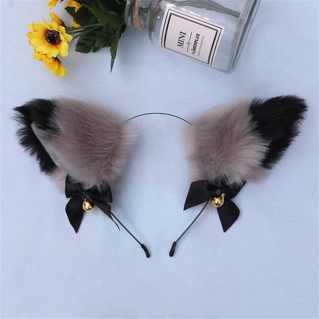 Cosplay Girl Plush Furry Cat Ears Headwear Accessory Prop For Cam Girl Party