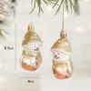 2PCS Red&white Christmas Hanging Decoration Plastic Santa Clause Christmas Tree Ornament Festival Party Supplies Xmas Baubles