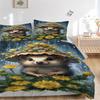 3pcs Anime Hedgehog Bedding Set - Includes One Quilt Cover and Two Pillowcases (No Core) - Festive Gift for Bedroom Decor - Polyester Fabric