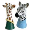 Vaso a Testa di Animale Carino Moderno Faccia di Giraffa Zebra Vaso da Fiori per Ingresso Casa Soggiorno Decorazione da Tavolo
