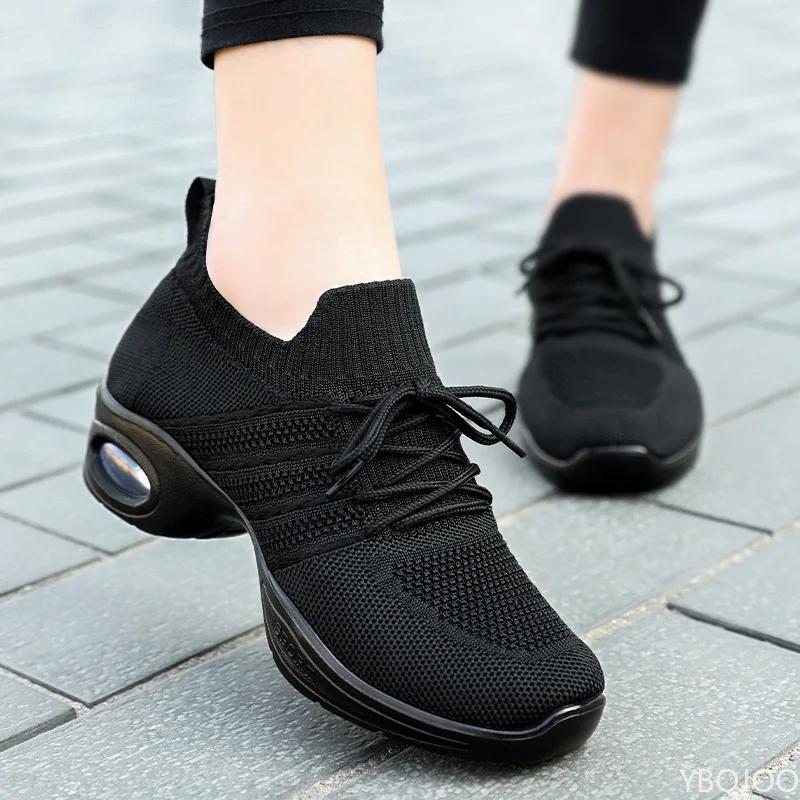 Fashion New Thick soled Womens Shoes Breathable light dancing shoes Casual comfort mom shoe Anti slip ladies mesh Sneakers Mujer Zapatos
